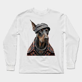 Harlem Style Doberman Pinscher Long Sleeve T-Shirt